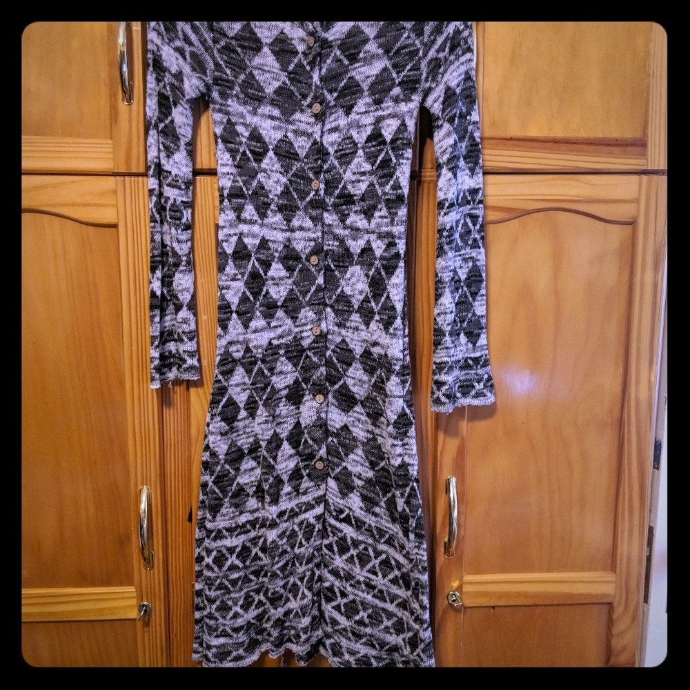 Mystree Long Hooded Button Down Duster. Like New. - image 1